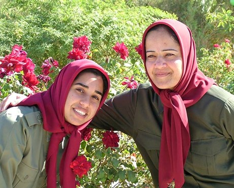 Anguished: Shahabeh Barouti and her mother 